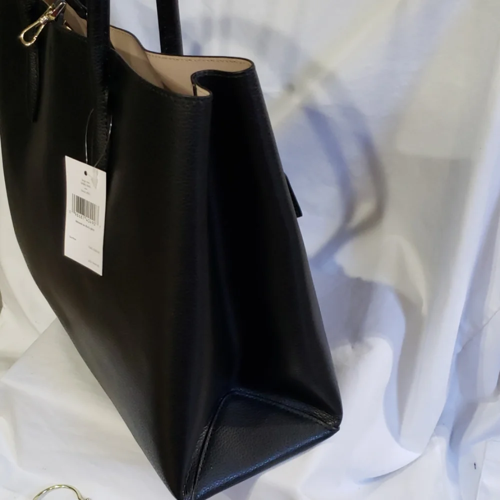 Kate Spade black Leather tote bag size Large New